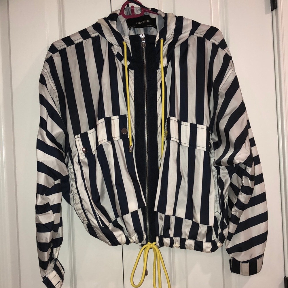 Zara Navy striped coat